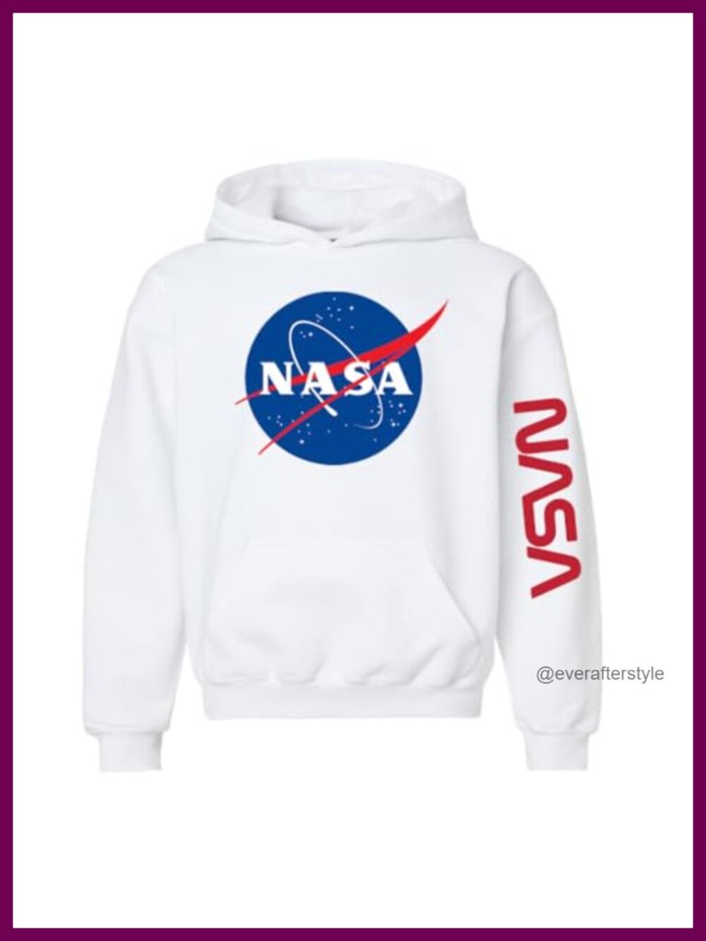 NASA Youth Fleece Hoodie Space Pullover Sweatshirt